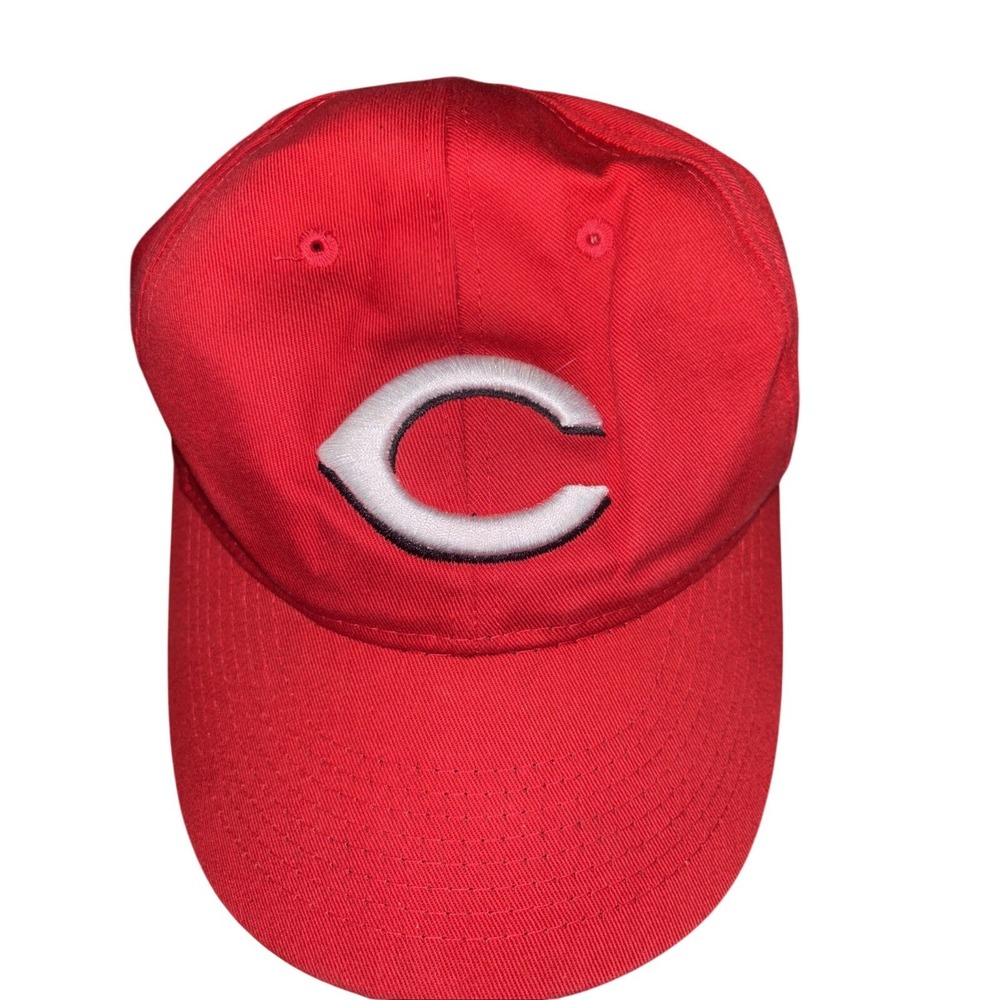 Team MLB Cincinnati Reds Baseball Cap Hat Red Adjustable Hook Loop‎ Dad Hat
